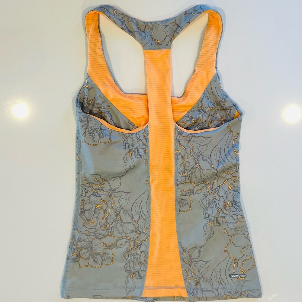 The North Face Gray and Orange Floral Tank Top • XS - Picture 7 of 10
